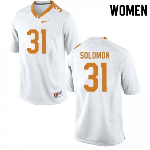 Womens Tennessee Volunteers Kenney Solomon #31 White NCAA Jerseys 793673-192