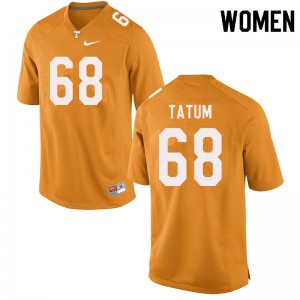 Womens Tennessee Volunteers Marcus Tatum #68 Orange University Jerseys 505896-802