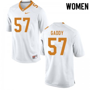 Women Tennessee Volunteers Nyles Gaddy #57 White University Jerseys 259917-416