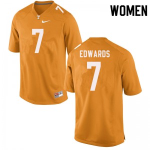 Womens Tennessee Volunteers Romello Edwards #7 Stitched Orange Jerseys 384469-992