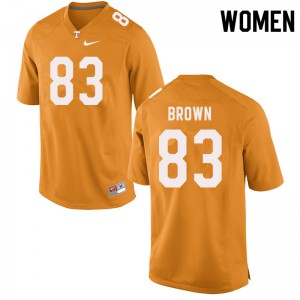 Womens Tennessee Volunteers Sean Brown #83 Stitch Orange Jerseys 698272-230