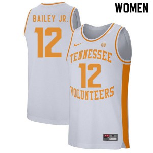 Women Tennessee Volunteers Victor Bailey Jr. #12 Embroidery White Jersey 342298-680