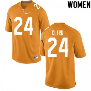 Women Tennessee Volunteers Hudson Clark #24 Orange University Jersey 741640-665