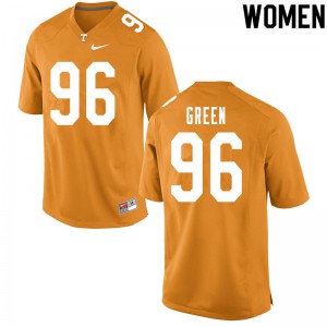 Womens Tennessee Volunteers Isaac Green #96 Orange Player Jersey 322297-711