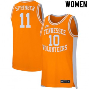 Women's Tennessee Volunteers Jaden Springer #11 University Orange Jersey 720057-926