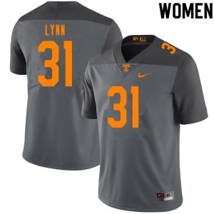 Womens Tennessee Volunteers Luke Lynn #31 Player Gray Jerseys 358785-395
