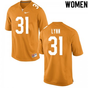 Womens Tennessee Volunteers Luke Lynn #31 Stitch Orange Jerseys 570742-479