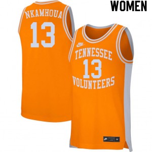 Women's Tennessee Volunteers Olivier Nkamhoua #13 Orange Official Jerseys 458249-831