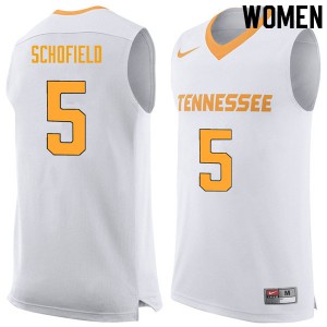 Women's Tennessee Volunteers Admiral Schofield #5 White Official Jersey 847737-506