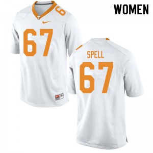 Womens Tennessee Volunteers Airin Spell #67 White Embroidery Jerseys 177987-467