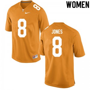 Womens Tennessee Volunteers Bradley Jones #8 NCAA Orange Jersey 554117-236