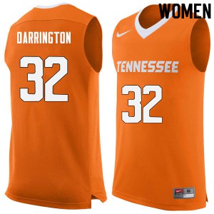 Women's Tennessee Volunteers Chris Darrington #32 Orange Stitched Jerseys 103606-115