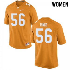 Women Tennessee Volunteers Ethan Rinke #56 Embroidery Orange Jersey 247399-978
