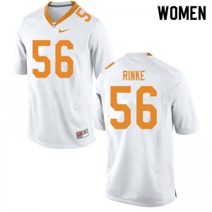 Women Tennessee Volunteers Ethan Rinke #56 White Player Jersey 407272-210