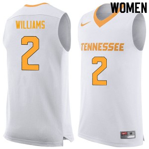 Womens Tennessee Volunteers Grant Williams #2 White College Jersey 836461-979