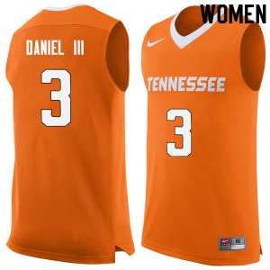 Womens Tennessee Volunteers James Daniel III #3 Orange Official Jerseys 310240-656
