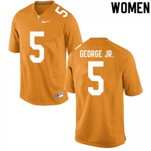 Womens Tennessee Volunteers Kenneth George Jr. #5 Official Orange Jersey 343481-556