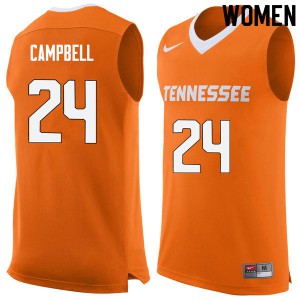 Women's Tennessee Volunteers Lucas Campbell #24 Orange NCAA Jersey 179582-181