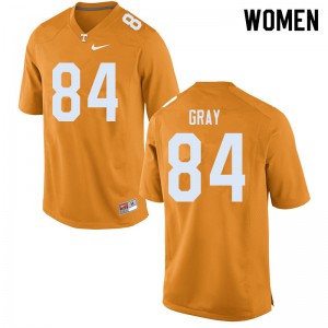 Women Tennessee Volunteers Maleik Gray #84 University Orange Jerseys 488131-410