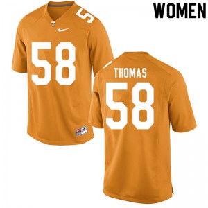 Womens Tennessee Volunteers Omari Thomas #58 Player Orange Jersey 273284-625