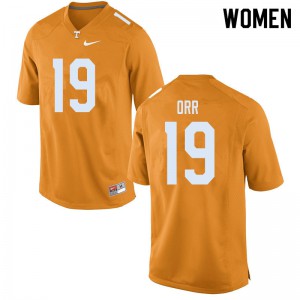 Women Tennessee Volunteers Steven Orr #19 Orange Stitched Jersey 430919-963