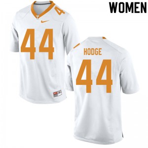 Women Tennessee Volunteers Tee Hodge #44 Stitched White Jersey 941707-249