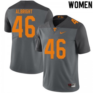 Women's Tennessee Volunteers Will Albright #46 Player Gray Jersey 493388-508