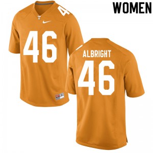 Women's Tennessee Volunteers Will Albright #46 College Orange Jerseys 499076-849