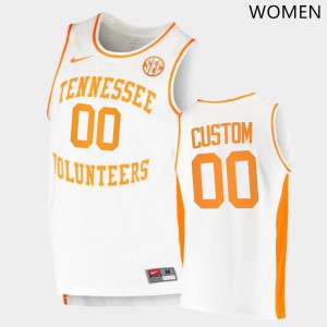 Women's Tennessee Volunteers Custom #00 College White Jerseys 400482-934