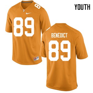 Youth Tennessee Volunteers Brandon Benedict #89 Player Orange Jerseys 430139-640
