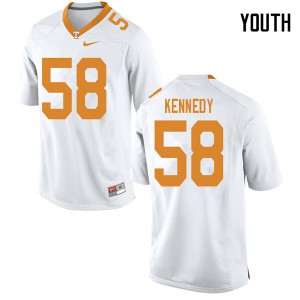 Youth Tennessee Volunteers Brandon Kennedy #58 Player White Jerseys 664427-891