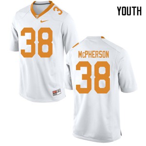 Youth Tennessee Volunteers Brent McPherson #38 NCAA White Jersey 287415-198