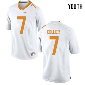 Youth Tennessee Volunteers Bryce Collier #7 College White Jerseys 771365-435