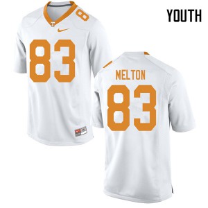 Youth Tennessee Volunteers Cooper Melton #83 White High School Jersey 491419-447