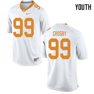 Youth Tennessee Volunteers Eric Crosby #99 Official White Jerseys 996547-742