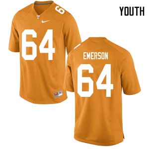 Youth Tennessee Volunteers Greg Emerson #64 Orange Official Jerseys 635899-458