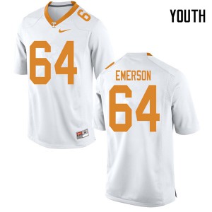 Youth Tennessee Volunteers Greg Emerson #64 White Football Jerseys 959473-508
