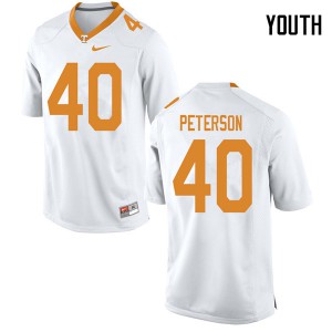 Youth Tennessee Volunteers JJ Peterson #40 Stitch White Jerseys 645884-212