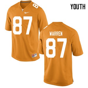 Youth Tennessee Volunteers Jacob Warren #87 Orange University Jerseys 326134-531