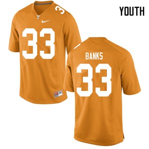 Youth Tennessee Volunteers Jeremy Banks #33 College Orange Jersey 381487-168