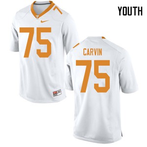 Youth Tennessee Volunteers Jerome Carvin #75 White Official Jersey 760857-388