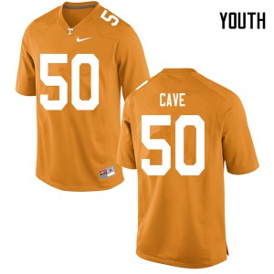 Youth Tennessee Volunteers Joey Cave #50 Orange Embroidery Jersey 323396-139