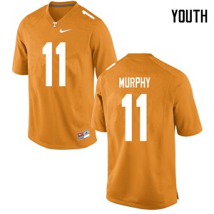 Youth Tennessee Volunteers Jordan Murphy #11 Embroidery Orange Jerseys 715195-193