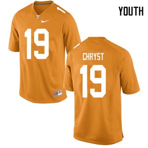 Youth Tennessee Volunteers Keller Chryst #19 Orange Official Jersey 885226-758