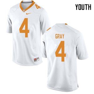 Youth Tennessee Volunteers Maleik Gray #4 NCAA White Jersey 926875-342