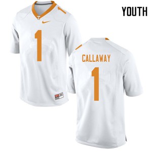 Youth Tennessee Volunteers Marquez Callaway #1 White High School Jerseys 577658-234
