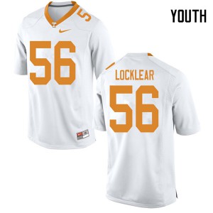 Youth Tennessee Volunteers Riley Locklear #56 White Football Jerseys 742752-339