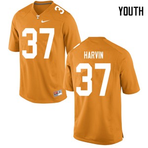 Youth Tennessee Volunteers Sam Harvin #37 Player Orange Jerseys 973543-867