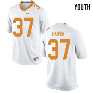 Youth Tennessee Volunteers Sam Harvin #37 High School White Jersey 364828-636
