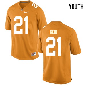 Youth Tennessee Volunteers Shanon Reid #21 Stitch Orange Jersey 598348-909